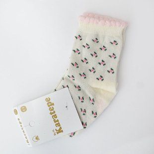 Шкарпетки дитячі Квіточка молочні (1-2 р.) 1 14444 фото
